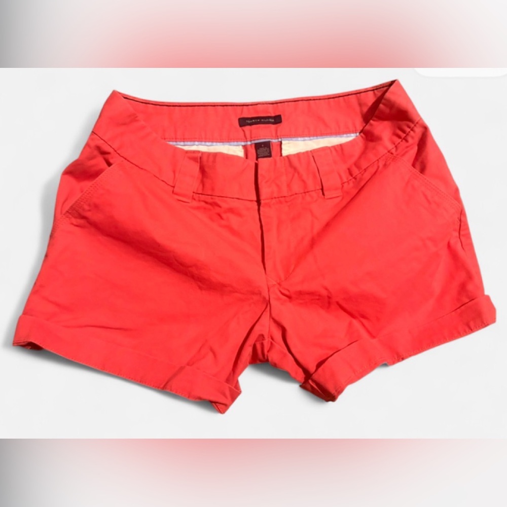 Tommy Hilfiger Coral-Red High Waist Women's Shorts